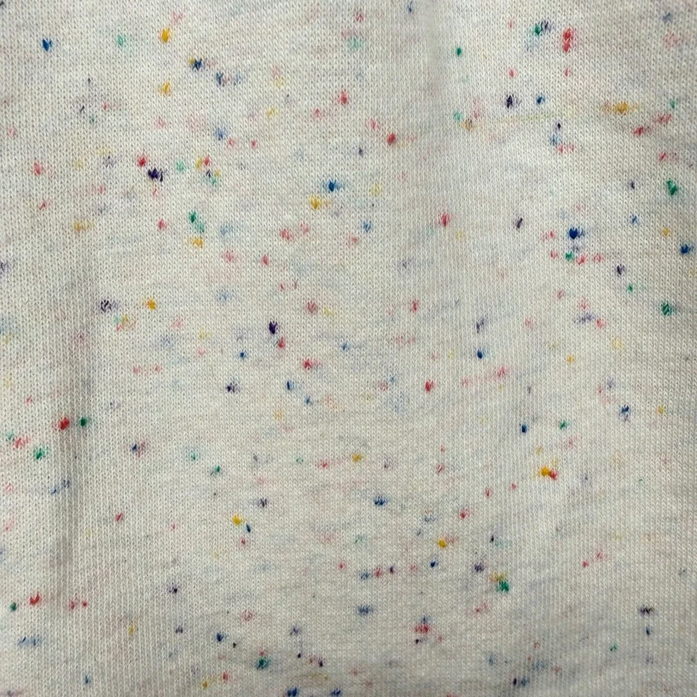 Cat & Jack Girls Joggers Rainbow Confetti Speckle Cream Sweatpants L 10/12